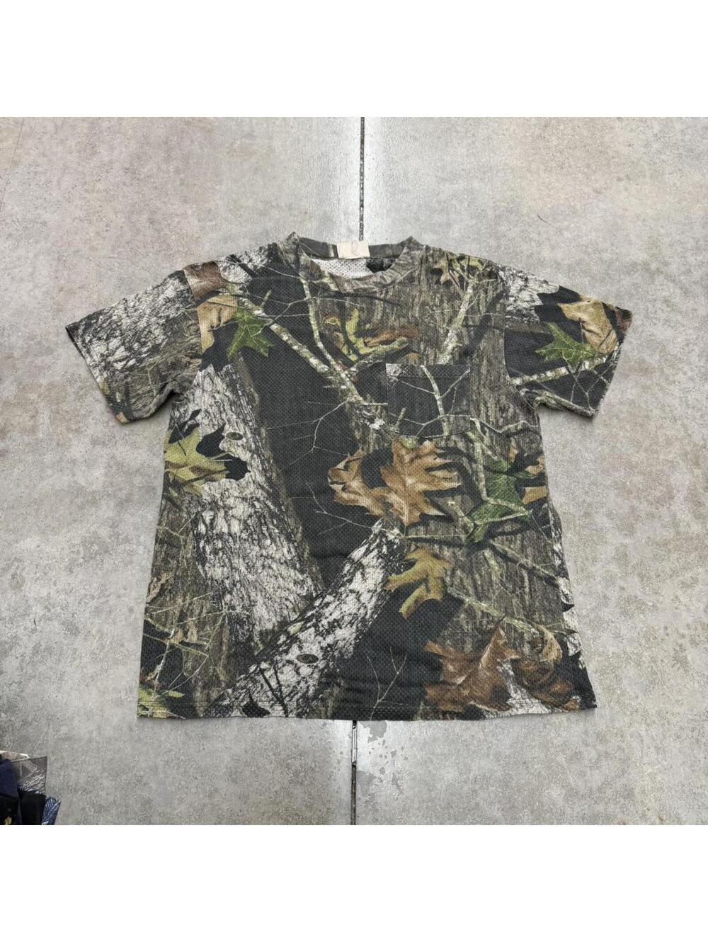 vintage mossy oak realtree camo all over print shirt size medium